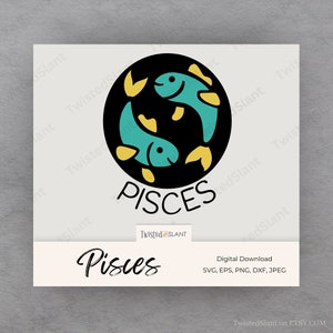 Pisces svg | INSTANT DOWNLOAD | Zodiac Sign svg | Pisces Fish svg| Horoscope svg | Fish png | Zodiac Clipart | Pisces | ZOD01