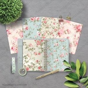Vintage Shabby Victorian Rose Digital Paper | INSTANT DOWNLOAD | Shabby ...