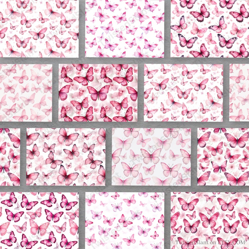 Bright Butterflies Digital Paper | INSTANT DOWNLOAD | Butterfly Digital ...