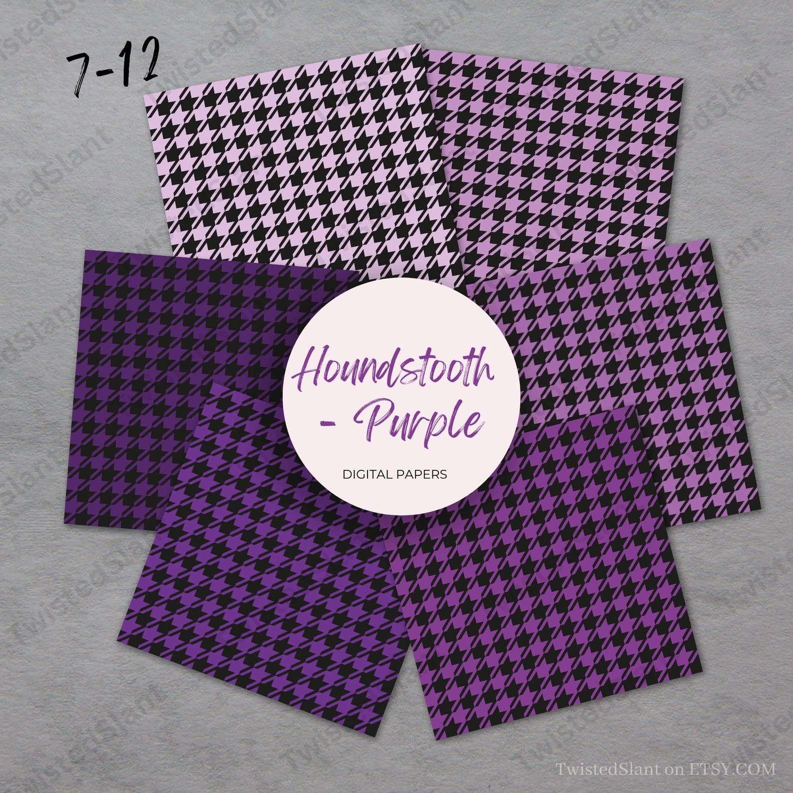 Houndstooth Digital Paper | INSTANT DOWNLOAD | Houndstooth Pattern ...