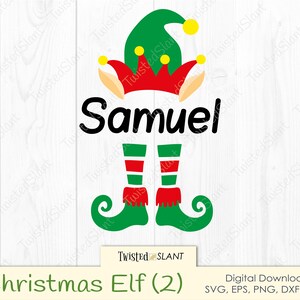 Elfo de Navidad svg, Sombrero de elfo svg, Monograma de elfo svg, Elfo png, Elfo svg, Navidad svg, Piernas de elfo svg, Sombrero de Navidad svg, Elfos svg, Navidad