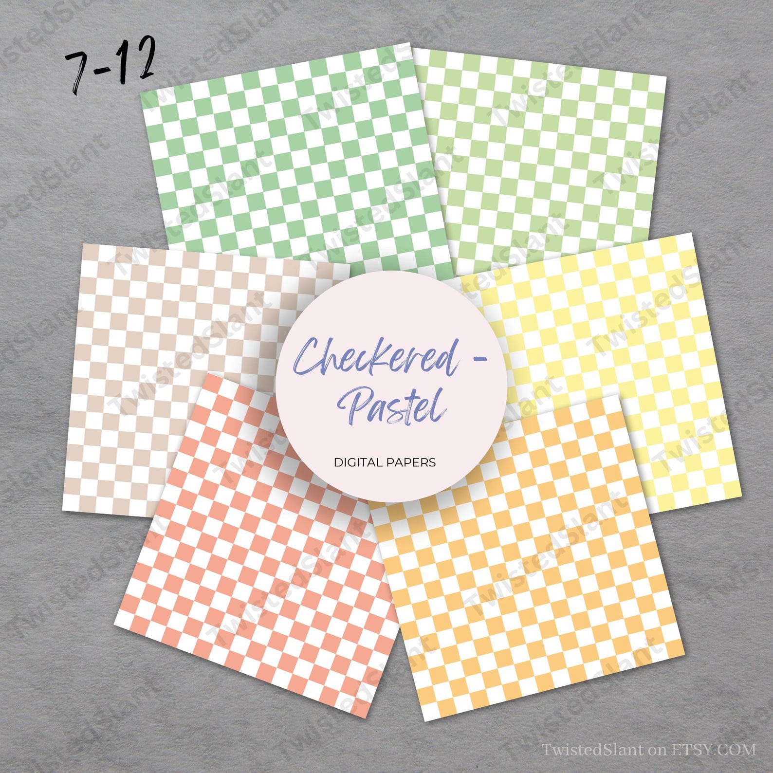 Checkered Digital Paper | INSTANT DOWNLOAD | Checkered Background ...
