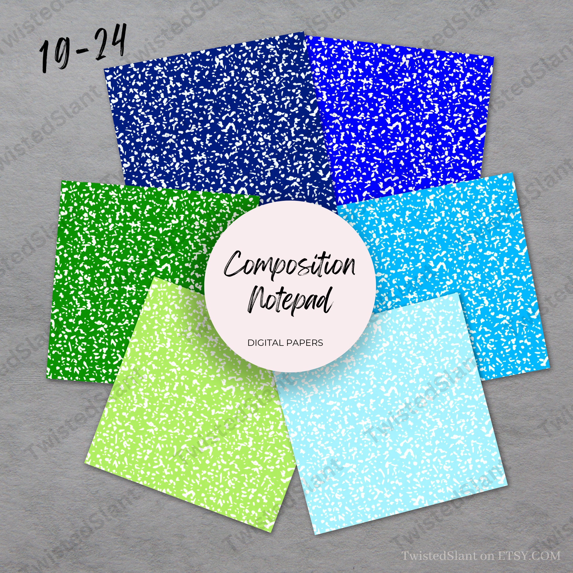 Composition Book Digital Paper | INSTANT DOWNLOAD | College Clipart ...