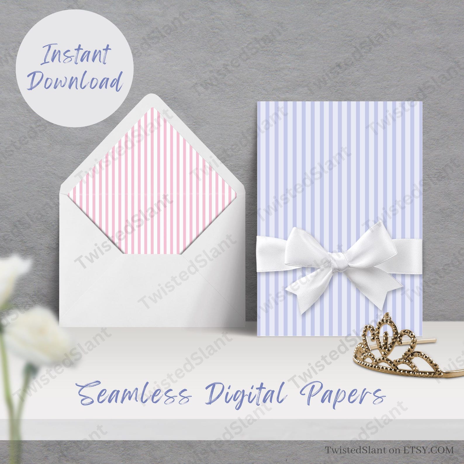 Pastel Vertical Stripes Digital Paper | INSTANT DOWNLOAD | Striped ...