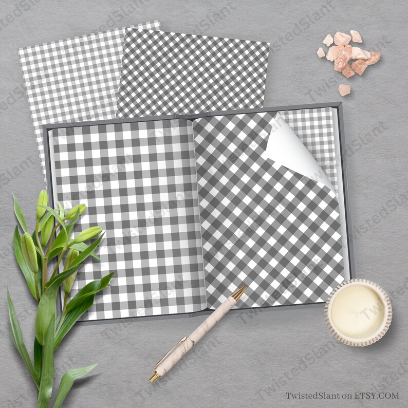 Gingham Digital Paper Pack | INSTANT DOWNLOAD | Gingham Pattern ...