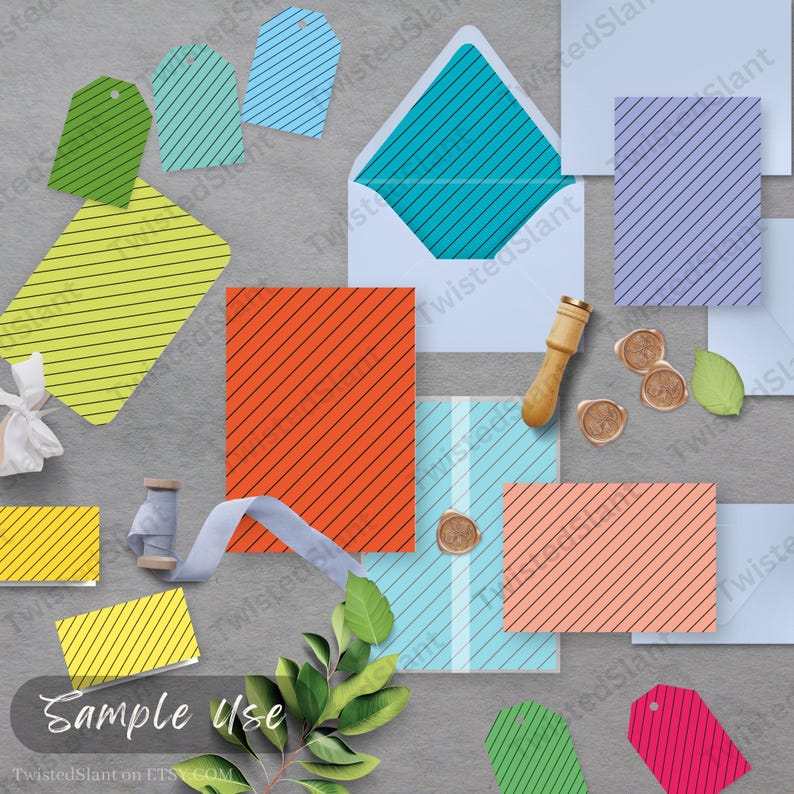 Diagonal Stripes Digital Paper | INSTANT DOWNLOAD | Striped Background ...