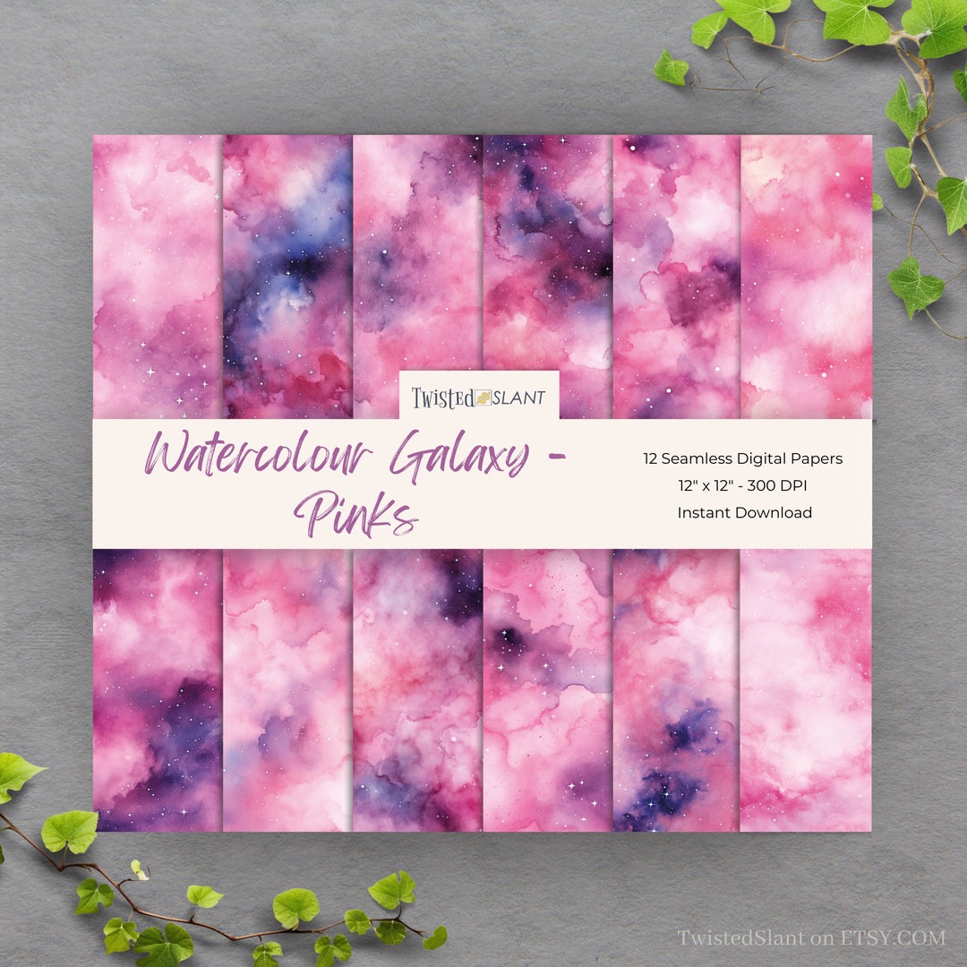 Watercolor Galaxy Digital Paper Seamless Pattern | INSTANT DOWNLOAD ...