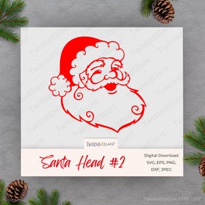 Santa Claus svg | INSTANT DOWNLOAD | Santa Claus Clipart | Santa Claus Face | Santa svg | Santa Silhouette | Christmas svg Files