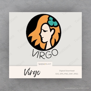 Virgo svg | INSTANT DOWNLOAD | Zodiac Sign svg | Virgo Zodiac svg | Horoscope svg | Astrology svg | Zodiac Clipart | Virgo | ZOD01