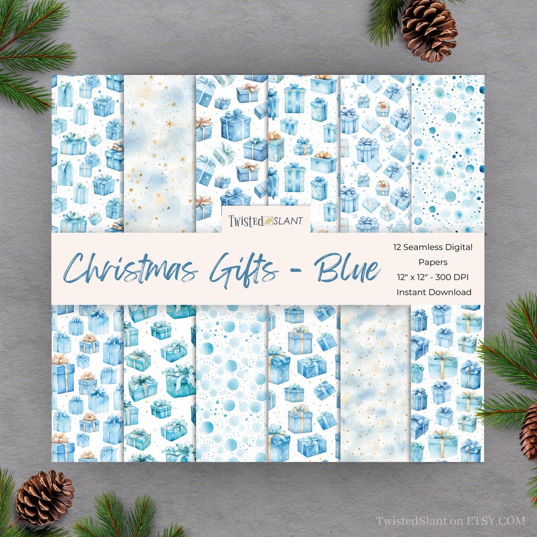 Digital Wrapping Paper Pattern Christmas | INSTANT DOWNLOAD ...