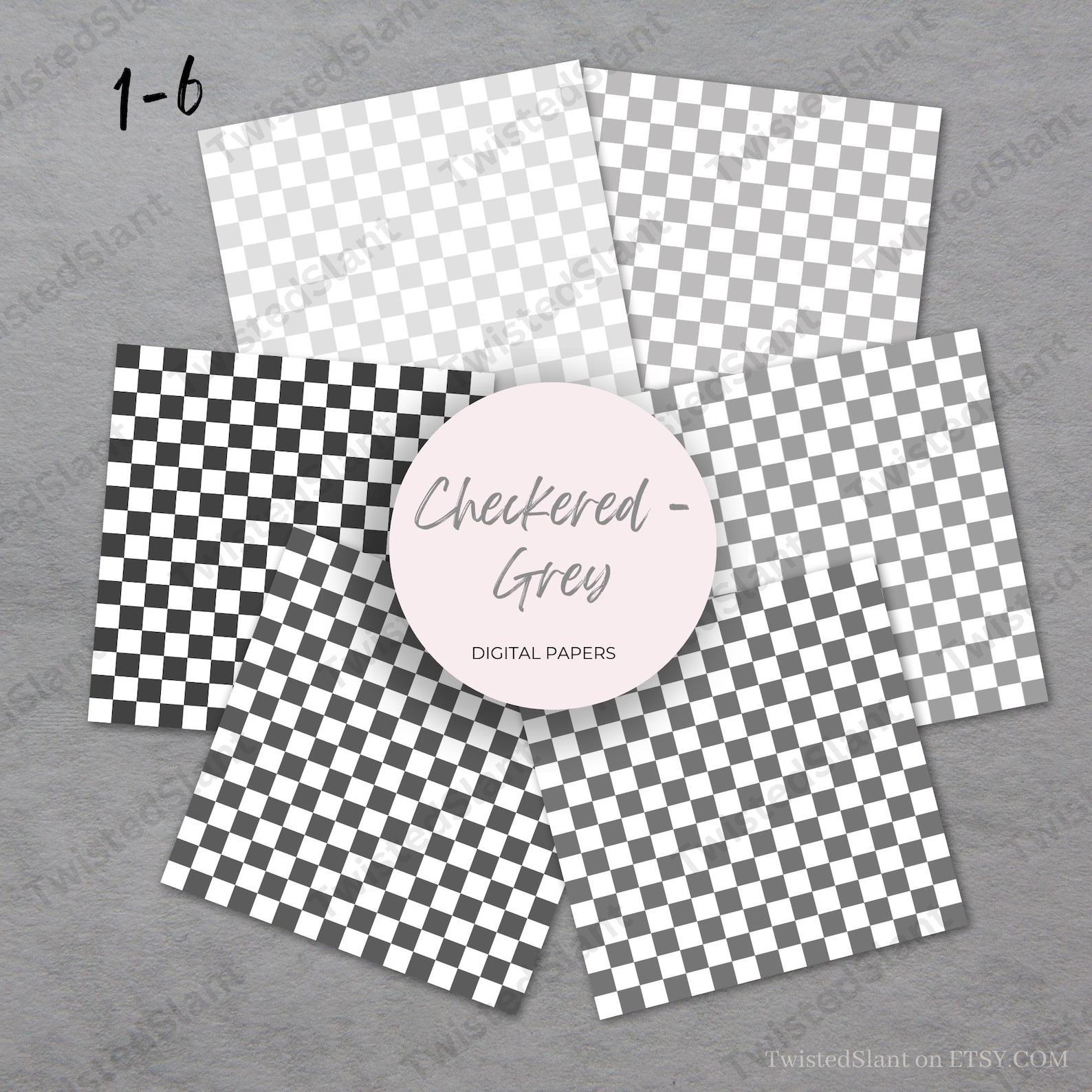 Checkered Digital Paper | INSTANT DOWNLOAD | Checkered Background ...