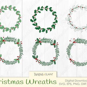 Ghirlanda di Natale svg, Ghirlanda di Natale clipart, agrifoglio svg, Natale svg, Ghirlanda di Natale png, Ghirlanda di Natale, Ghirlanda svg bundle