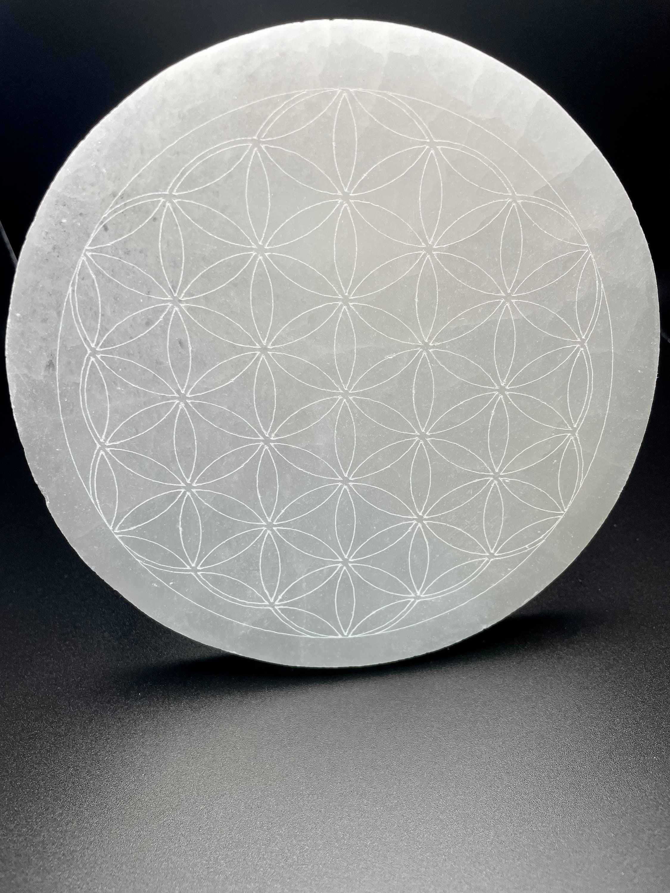 Ethicallysourced 6 Selenite Crystal Grid Charging Plate Etsy UK