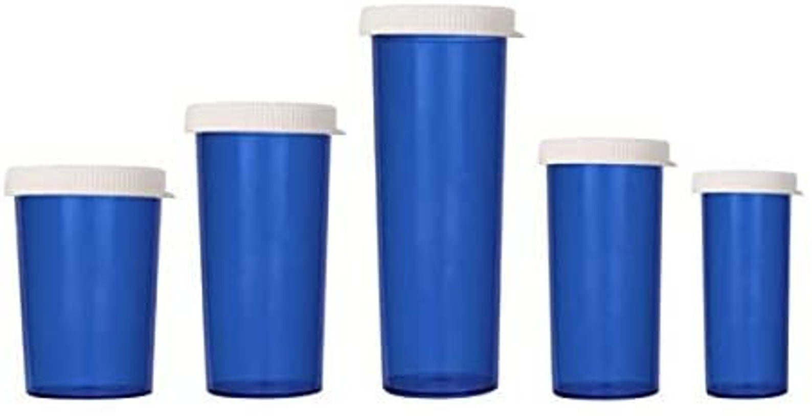 Empty Snap Cap Vials Blue Pill Bottles Medicine Containers Etsy UK