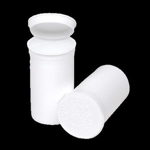 13 Dram Child Resistant Opaque White Pop Top Bottles - 315 Bottles/Case