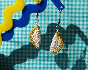 Crochet Lemon Earrings