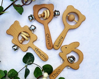 Wooden Baby Rattle | Etsy
