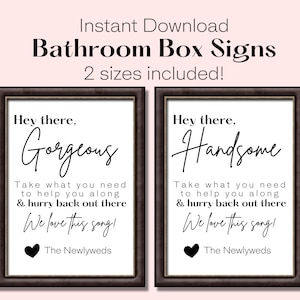 Wedding Bathroom Signs - Mens and Womens