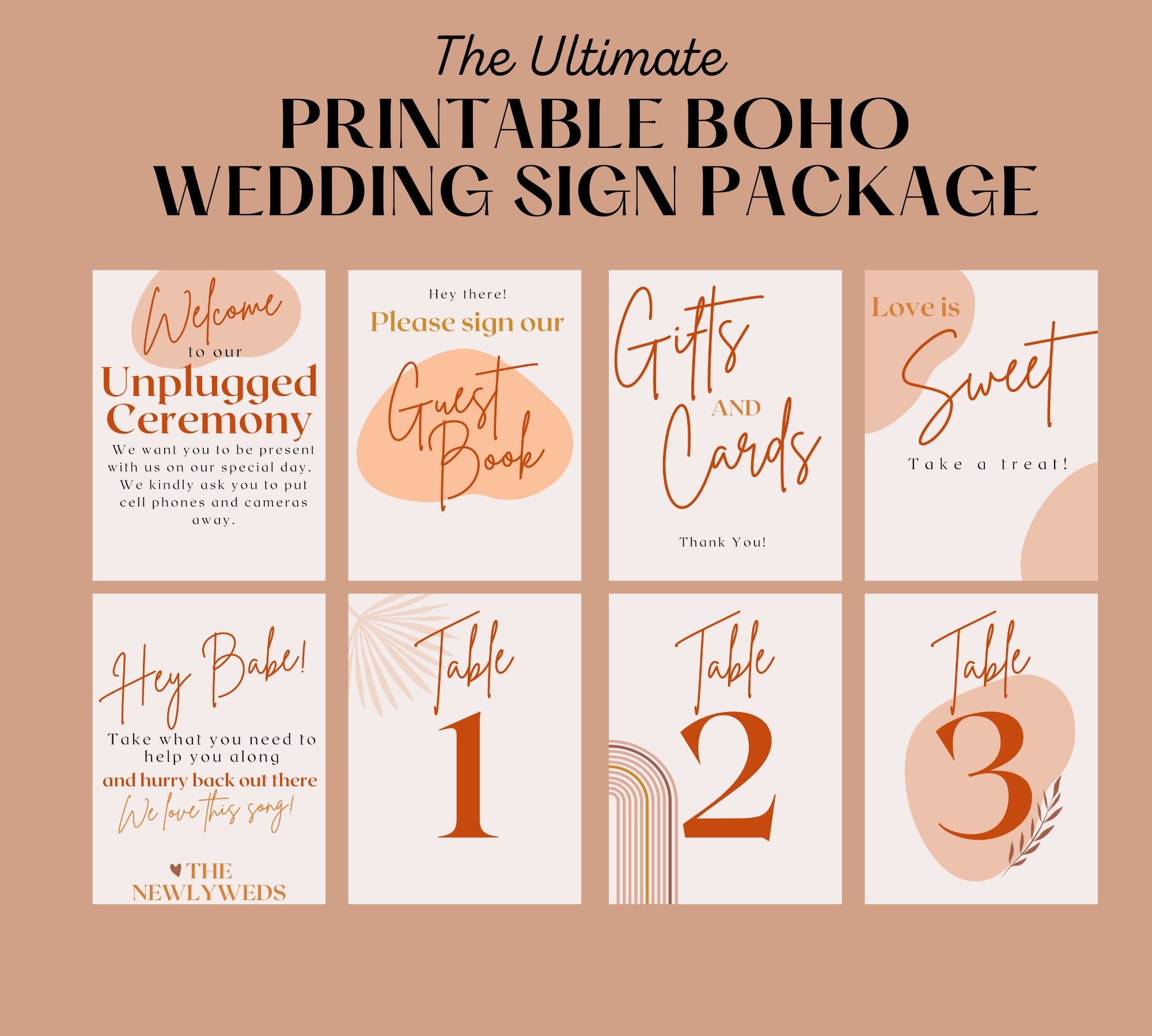 The Ultimate Boho Wedding Sign Package! - Etsy