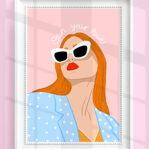 Own your power print | feminist print | girl power