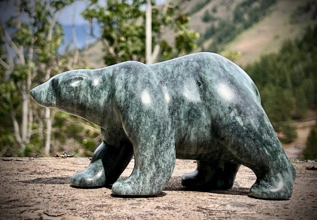 Soapstone Polar Bear Sculpture 7 Signed Original By Wendy Hook soapstone-polar-bear-sculpture-7-signed-original-by-wendy-hook