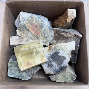 Soapstone Pieces 28-32 lbs., Variety of Beautiful Colors, Great for Carving