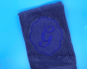 Monogram towel personalised towel, initialed towel, gift, embroidered towel