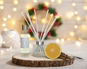 REFILL reeds diffuser 200ML, 'CINNAMON/ORANGE', with bottle of choice. Christmas/Winter scent, Christmas gift, Presents,  Home fragrance.