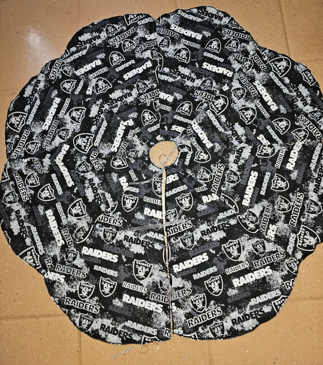 Las Vegas Raiders Christmas Tree Skirt. Handmade Quilted Etsy
