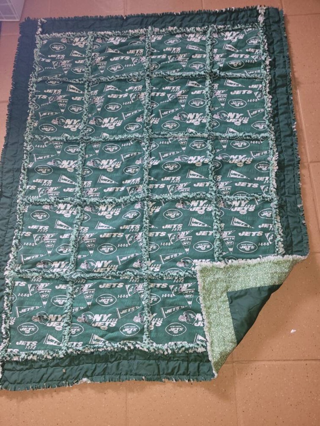 Jets Quilted Throw Handmade40 X 52 Inches, Cotton and Flannel. - Etsy