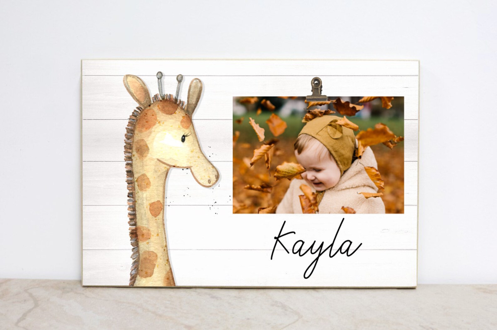 Zebra Picture Frame, Nursery Wall Art, Jungle Photo Frame, Baby Girl