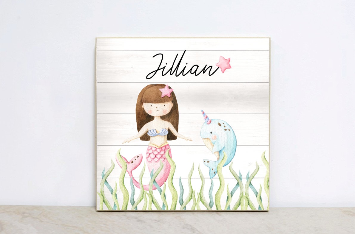 Meerjungfrau Kinderzimmer Schild Meerjungfrau Dekor Baby - Etsy.de