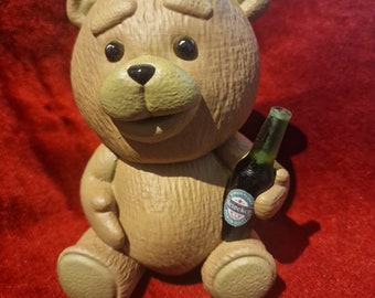 Ted the bear with bottle and bong