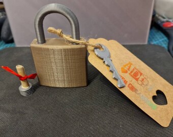Secret message fake padlock, valentines, wedding favour, kinky message, secret code.