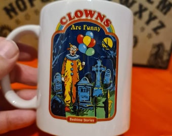 Scary clown mug