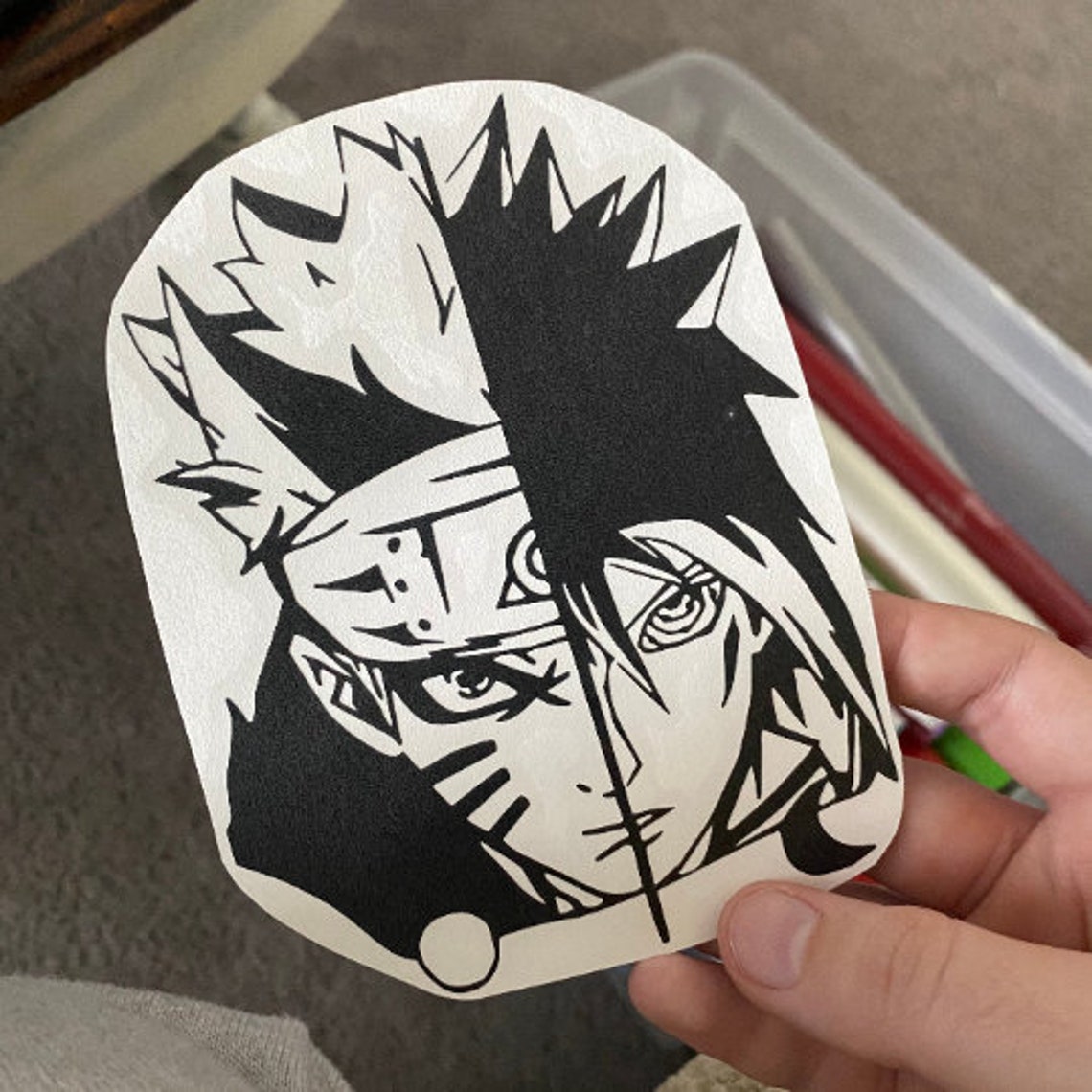 Naruto Sasuke StickerDecal Anime Etsy