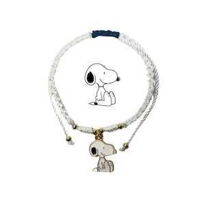 Pulsera hecha a mano de Snoopy y Snoopy con corazón