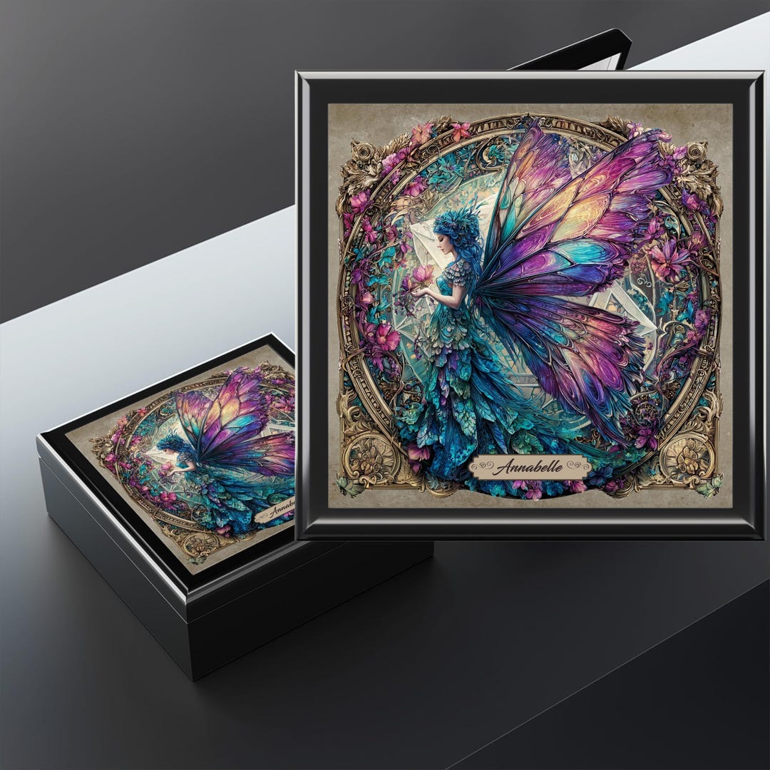 Custom Vintage Style Fairy Jewelry Box for Girls, Fantasy Gift for ...