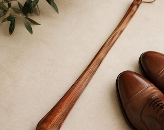Long Shoe Horn, Handmade Natural Palm Leaf Stalk, Personalized Shoehorn