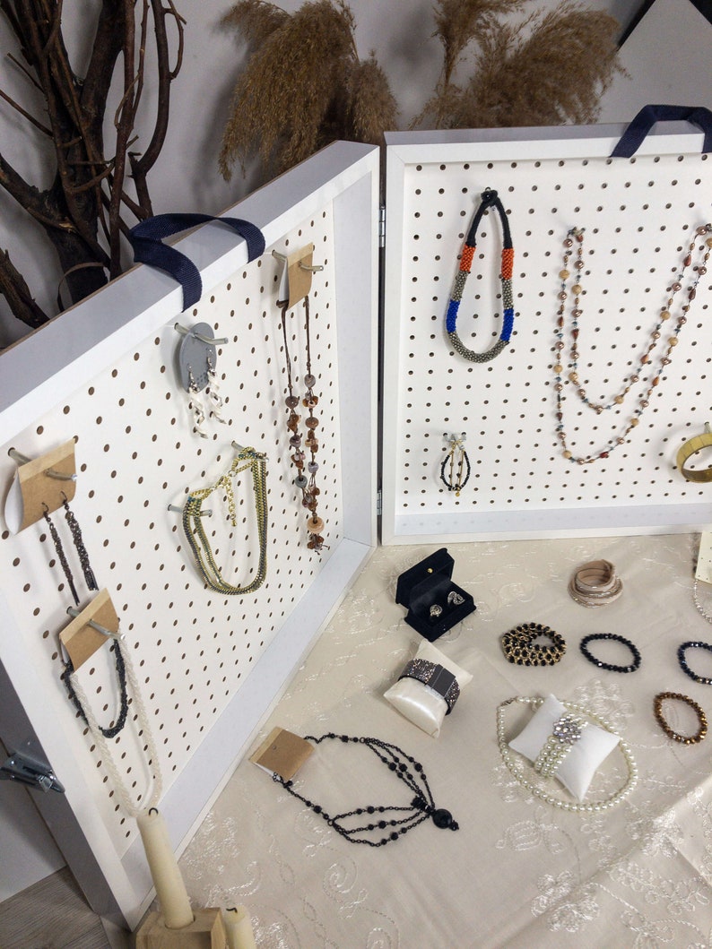 Portable Pegboard Display Stand for Craft Shows Paparazzi Jewelry