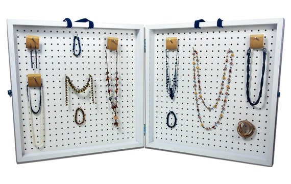 Portable Pegboard Display Stand for Craft Shows Paparazzi Jewelry Carrying  Case, Peg Board Self Standing Rack, Earring, Necklace Organizer 