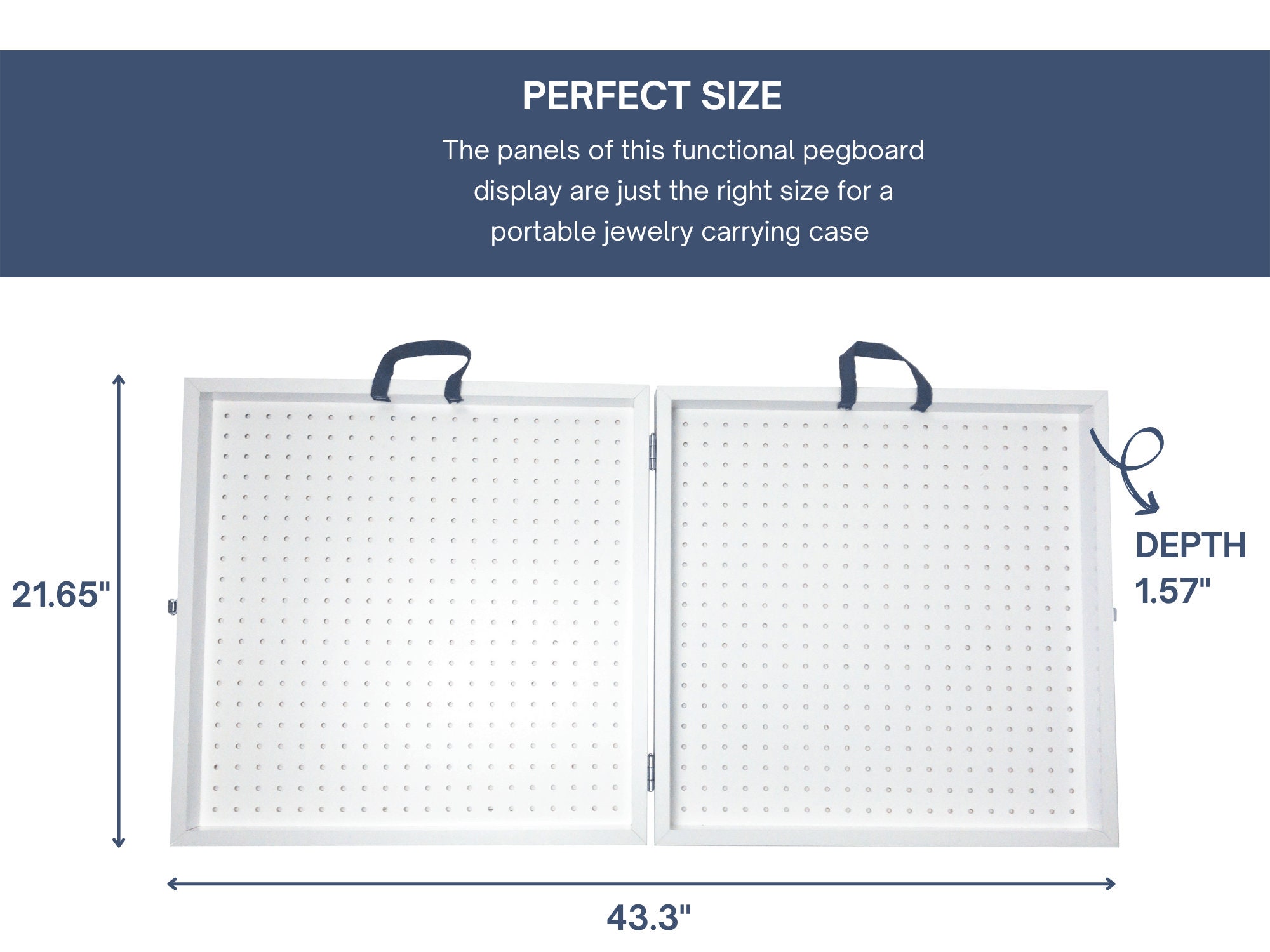 White MDF Pegboard Display Stand for Jewelry, Craft Shows, Selling