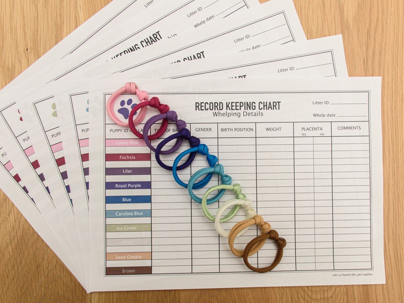 Record Keeping Charts for Breeders / Dog Breeder Charts Bundle / Whelping Details / A4 Printable ...