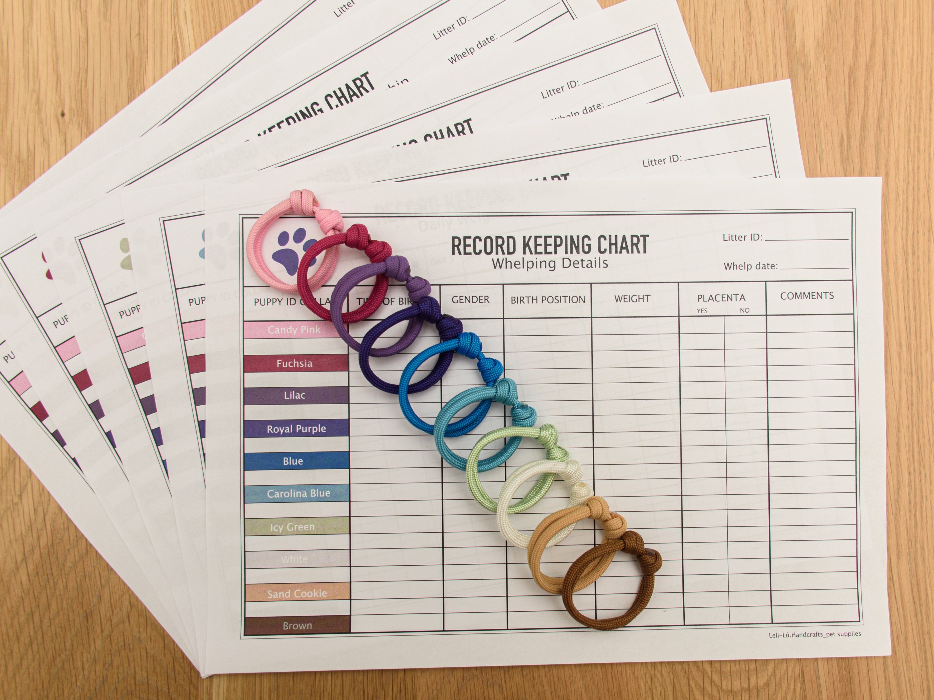 Record Keeping Charts for Breeders / Dog Breeder Charts Bundle / Whelping Details / A4 Printable ...