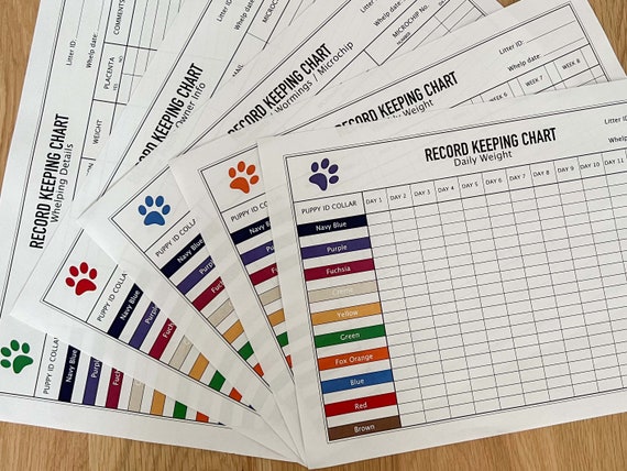 Puppy Breeding Charts in PDF / Record Keeping Charts for - Etsy