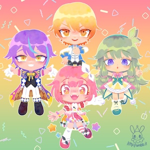 Project Sekai Wonderlands x Showtime Keychains (Rui, Emu, Tsukasa, Nene)