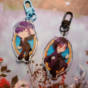 Black Butler Kuroshitsuji Keychain Charms - Ciel and Sebastian