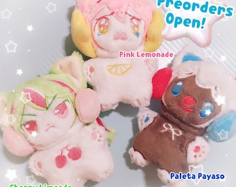 Personaje original Nyacaron Furry Nui Peluche de 10 cm (Limonada rosa, Limonada cereza, Paleta Payaso)