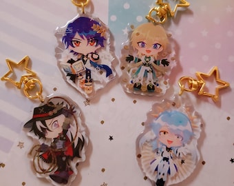 Colección de llaveros Honkai Star Rail - Boothill, Sunday, Dr Ratio, Aventurine