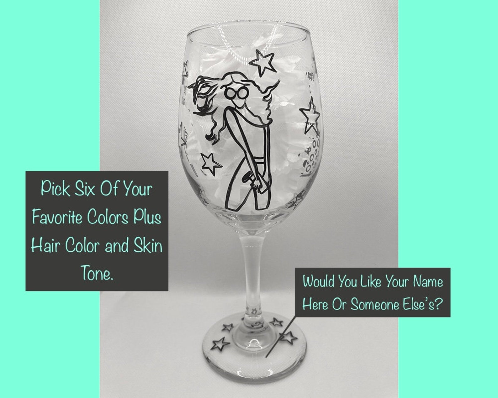 The Fashionista Wine Glass Painting Kit Etsy